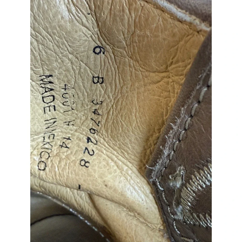 Frye Carson Pull On Ankle Boots Womens 6 Brown Leather Western Short Booties